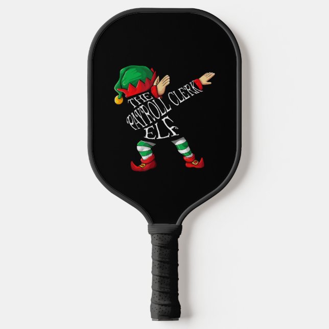 Raquette De Pickleball elfe de paie noël xmas commis de paie gestionnaire (Recto)