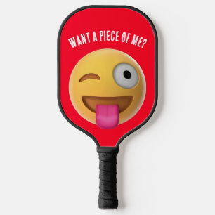 Raquette De Pickleball Emoji du visage en train de couler avec la pédale