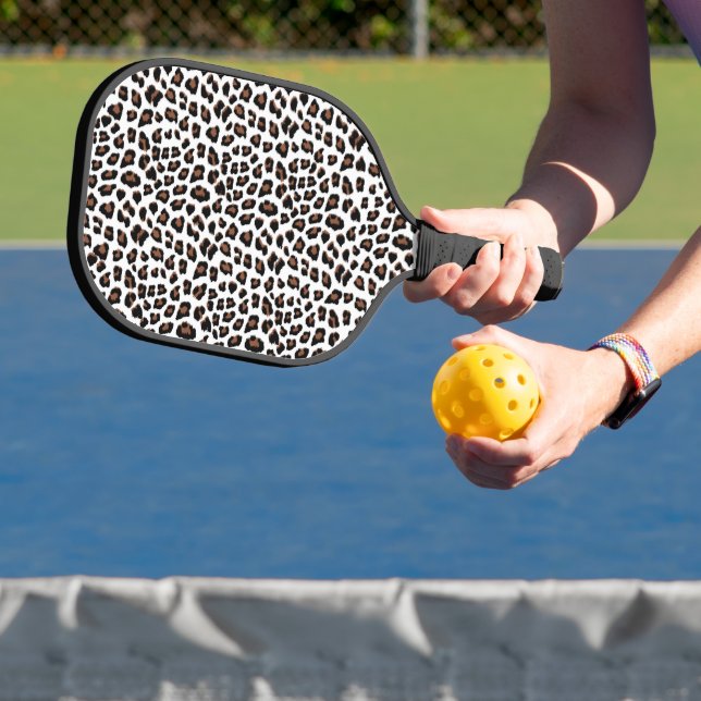 Raquette De Pickleball Empreinte de léopard blanc (Insitu)