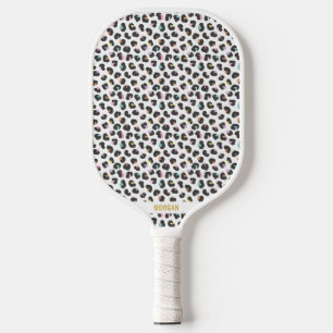 Raquette De Pickleball Empreinte de léopard mignon multicolore