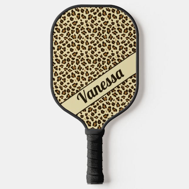 Raquette De Pickleball Empreinte de léopard personnalisé - Girls Pickleba (Recto)