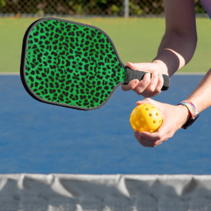 Raquette De Pickleball Empreinte de léopard vert
