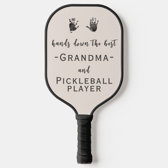 Raquette De Pickleball Empreintes à main personnalisées Meilleur grand-mè (Recto)
