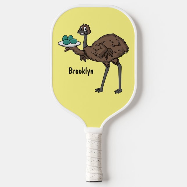 Raquette De Pickleball Emu avec dessin animé d'oeufs (Recto)