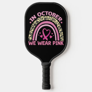 Raquette De Pickleball En Octobre Nous Portons Le Rose Pour La Sensibilis