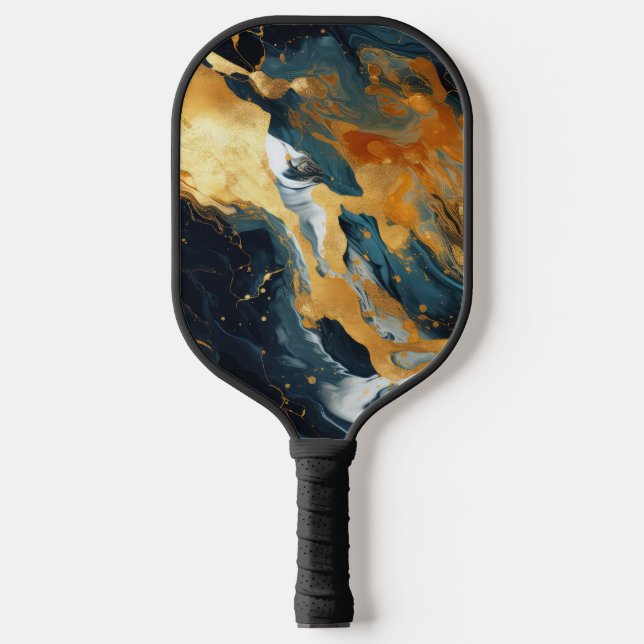 Raquette de pickleball en résine dorée Art (Recto)