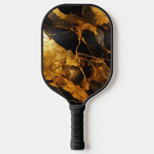 Raquette de pickleball en résine dorée Art (Recto)