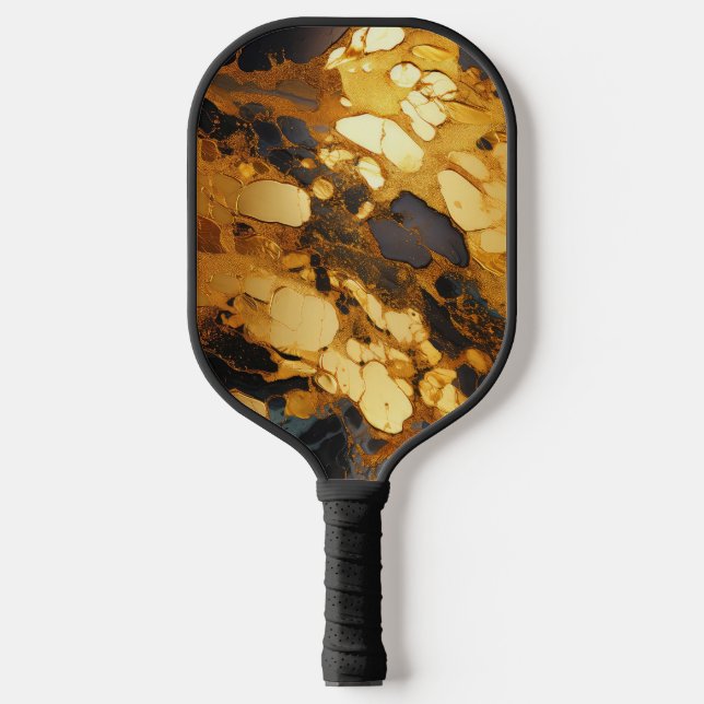 Raquette de pickleball en résine dorée Art (Recto)