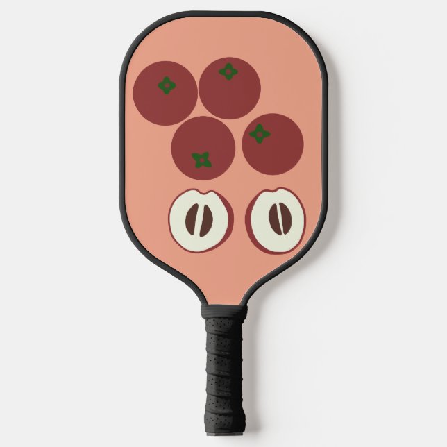 Raquette de pickleball en velours pomme (Recto)