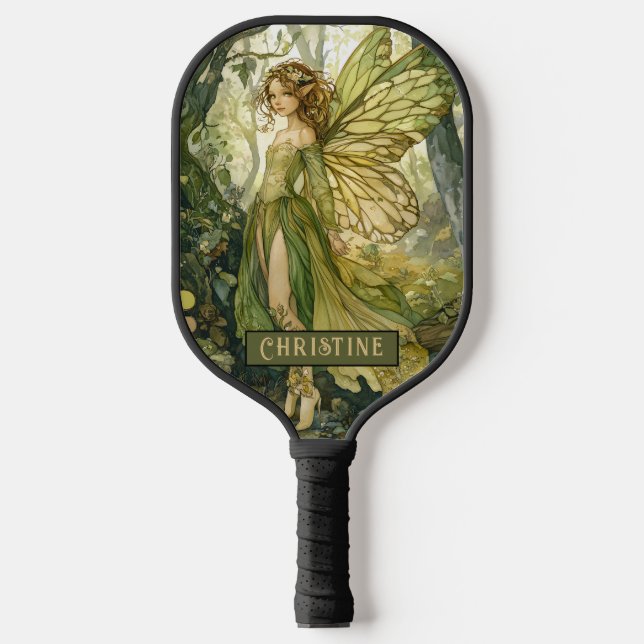 Raquette De Pickleball Enchanted Forest Fairy Personalized  (Recto)