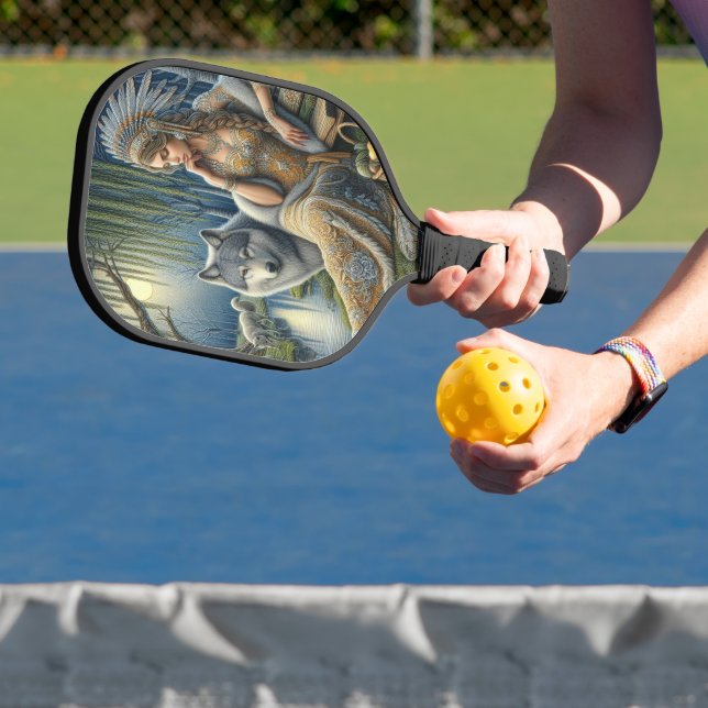 Raquette De Pickleball Enchantement Lune dans la Forêt Mystique (Insitu)