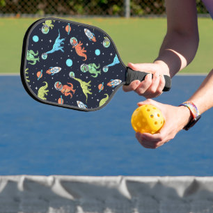Raquette De Pickleball Enfants Dinosaur Astronaut Motif