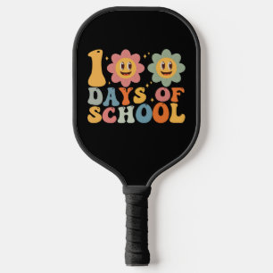 Raquette De Pickleball Enseignant Enfants Rétro Groovy 100 Jours D'école 