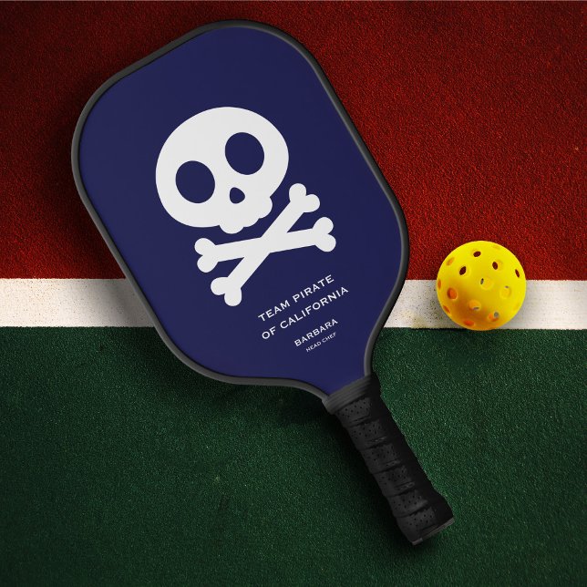 Raquette De Pickleball Équipe moderne des os crâniens Marine Blue Pickleb (Modern Skull Bones Navy Blue Pickleball Team Pickleball Paddle
)