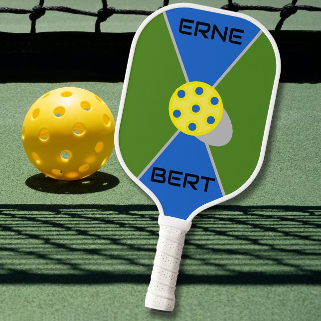 Raquette De Pickleball Erne & Bert Ball Jaune Vert/Bleu (Créateur téléchargé)