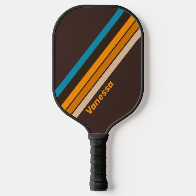 Raquette De Pickleball Espresso Drift rayé avec nom (Recto)