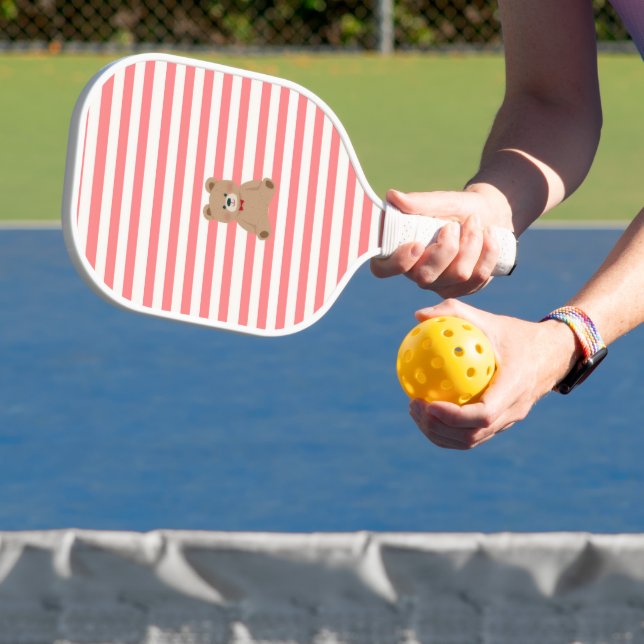 Raquette De Pickleball États-Unis rayé rouge mignon simple performance  (Insitu)