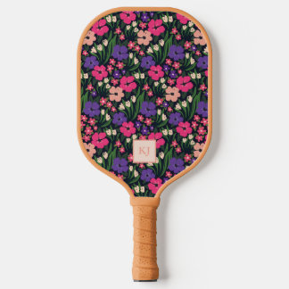Raquette De Pickleball Été Ditsy Floral Monogramme Pickleball Paddle