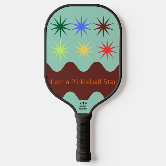 Raquette de Pickleball Étoile Starburst Rétro (Recto)