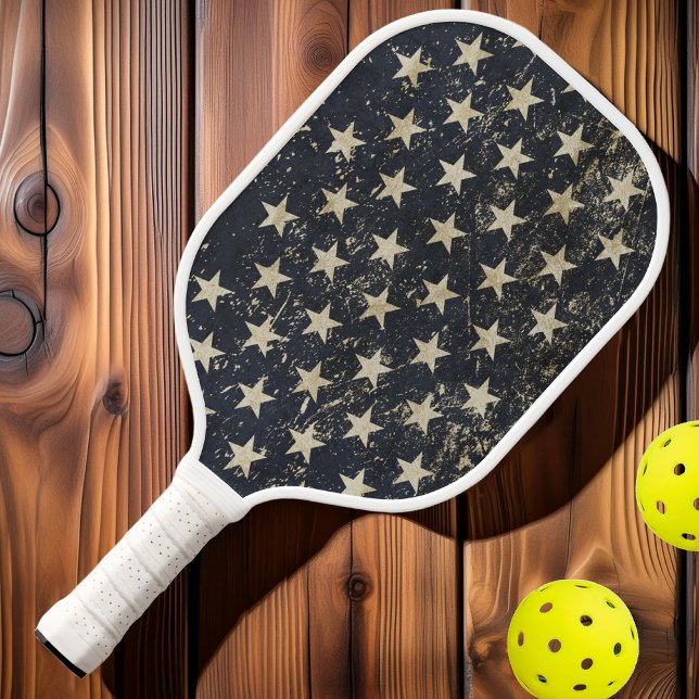 Raquette De Pickleball Étoiles & Rayures Vintage (Créateur téléchargé)