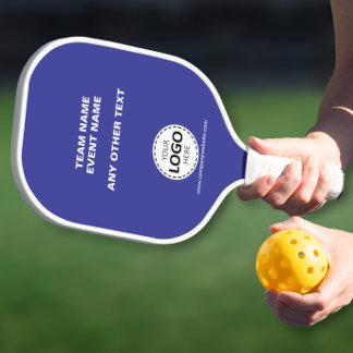 Raquette De Pickleball Événement d'équipe de logo personnalisé bleu
