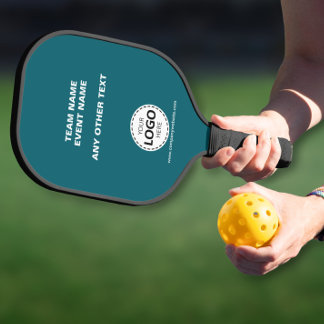 Raquette De Pickleball Événement d'équipe de logo personnalisé sarcelle