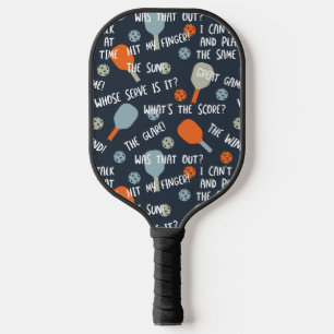 Raquette De Pickleball Excuses amusantes de Pickleball Bleu Orange