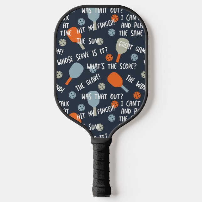 Raquette De Pickleball Excuses amusantes de Pickleball Bleu Orange (Recto)