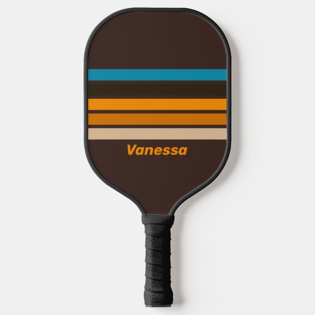 Raquette De Pickleball Expresso dérivant sur les rayures avec nom (Recto)
