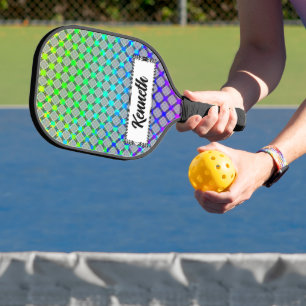 Raquette De Pickleball Faded Circle Grid par Kenneth Yoncich