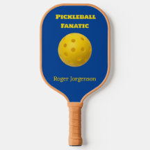 Fanatique Personnalisé Bleu Jaune Pickleball
