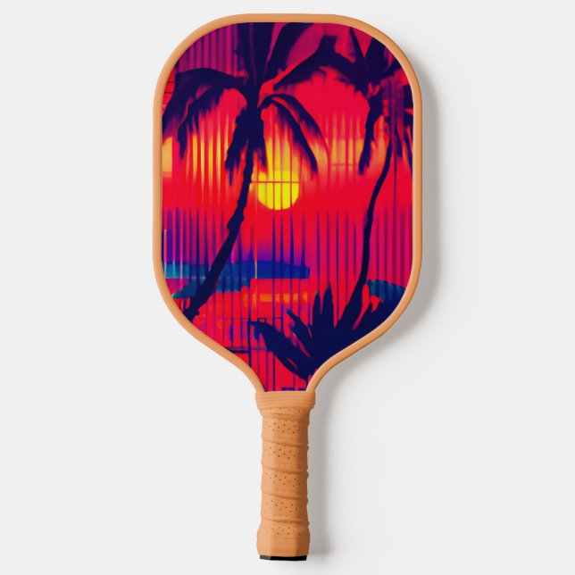 Raquette De Pickleball Fantaisie d'évasion tropicale (Verso)