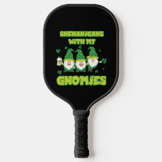 Raquette De Pickleball farces avec mon gnome jour de la saint patrick gno