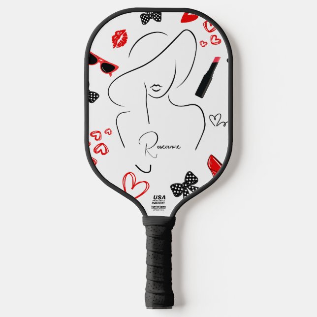 Raquette De Pickleball Fashionista Custom Monogram Pickleball Paddle (Recto)