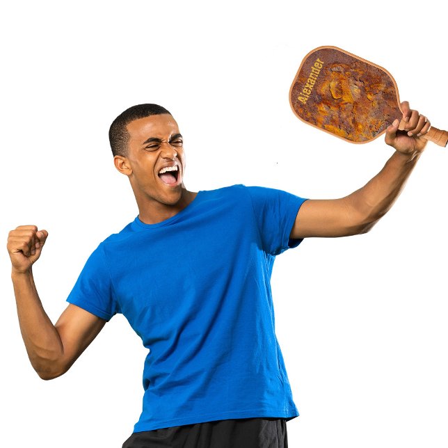 Raquette De Pickleball Fer rouillé magnifique Nom personnalisé (Créateur téléchargé)
