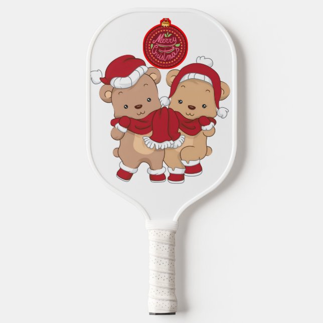 Raquette De Pickleball Festive Joyeux Noël Pickleball Conception (Recto)
