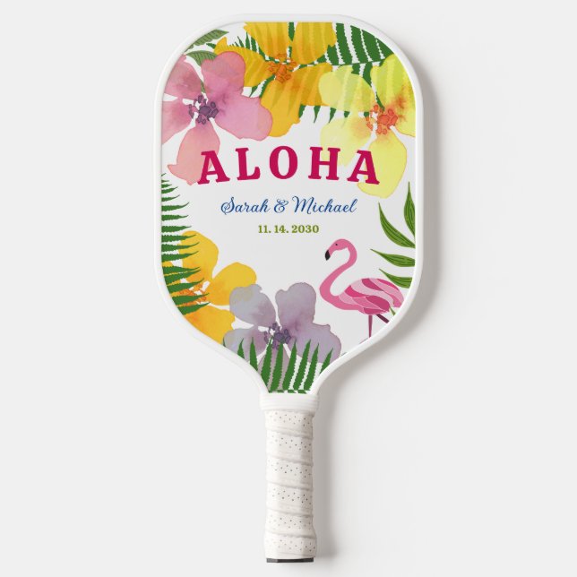 Raquette De Pickleball Fête de Fiançailles Luau (Recto)