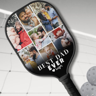 Raquette De Pickleball Fête des pères Collage photo de meilleur papa