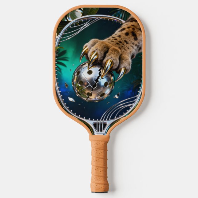 Raquette De Pickleball Fierce Jungle Cat Slash Metallic Pickleball – Chro (Recto)