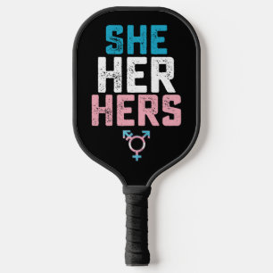 Raquette De Pickleball Fierté LGBT Elle Ses Siennes Trans Transgenre Pron