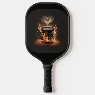 Raquette De Pickleball Fiery Christmas Coffee Cup avec Heart Steam Art