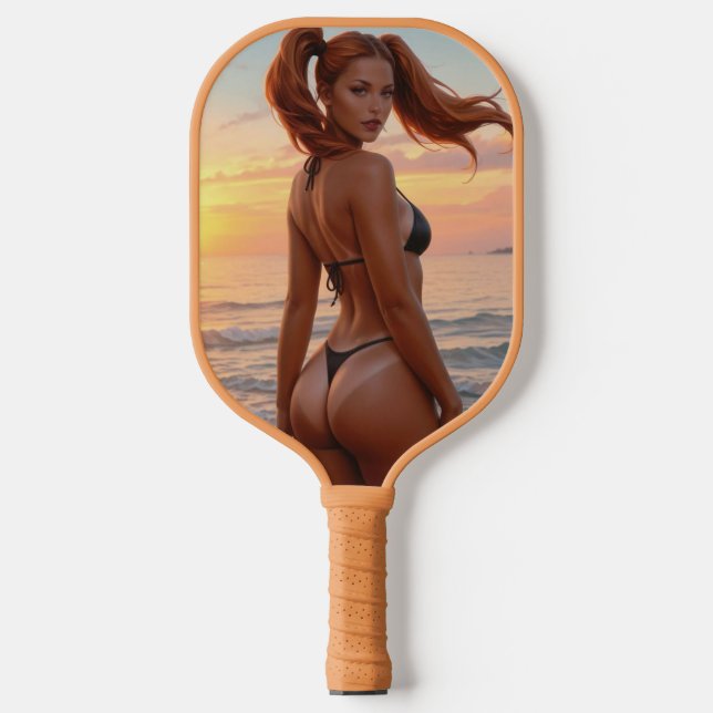 RAQUETTE DE PICKLEBALL FILLE EN BIKINI TEINTURE DE (Recto)