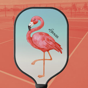 Raquette De Pickleball Flamant rose rose mou Monogramme
