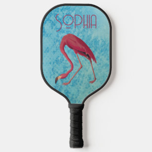 Raquette De Pickleball Flamant rose rose vintage