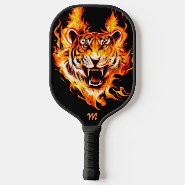 Raquette De Pickleball Flaming Tiger Monogram Pickleball Paddle (Verso)