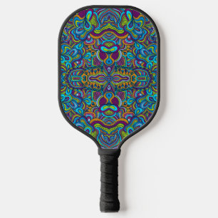 Raquette De Pickleball Flèches Abstraites rétro colorées