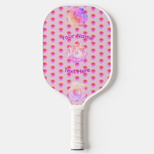 Raquette de Pickleball Fleur Bohème Rose Tomboy (Recto)