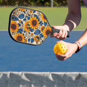 Raquette De Pickleball Fleur de soleil rayonnante : Découvrez la joie art