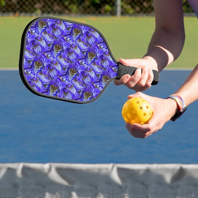 Raquette De Pickleball Fleur Iris Violet / Esthétique / Carrelé / (Insitu)