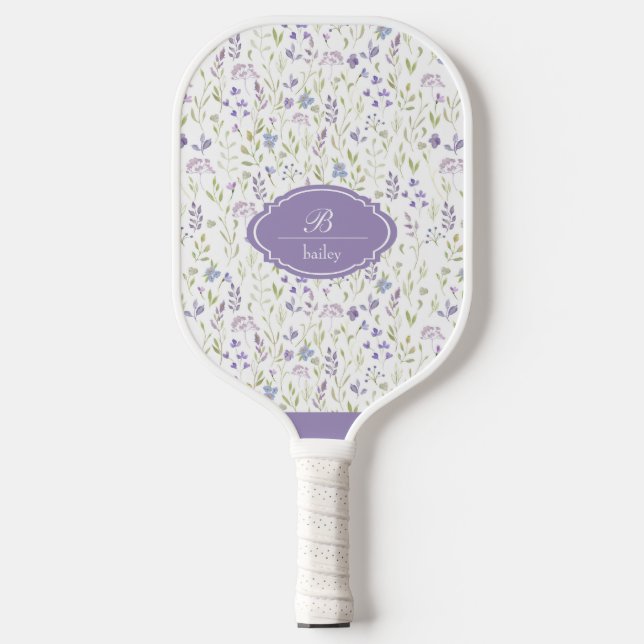 Raquette de Pickleball Fleurie Violette (Recto)